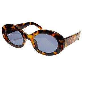 Dark Tortoise Oval Sunglasses